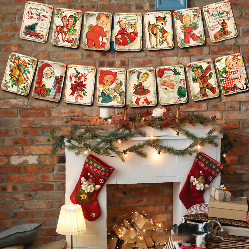 Vintage stil jul banners