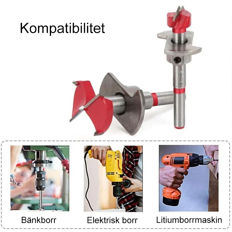 Positionering av träborrningssats