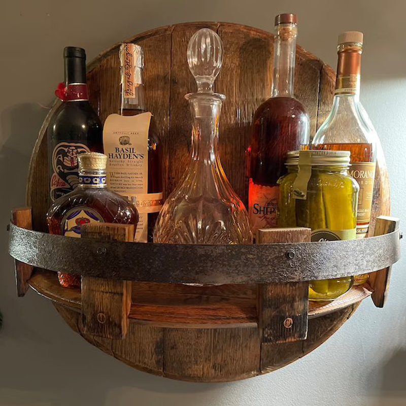 Bourbon Whiskey Barrel Shelf