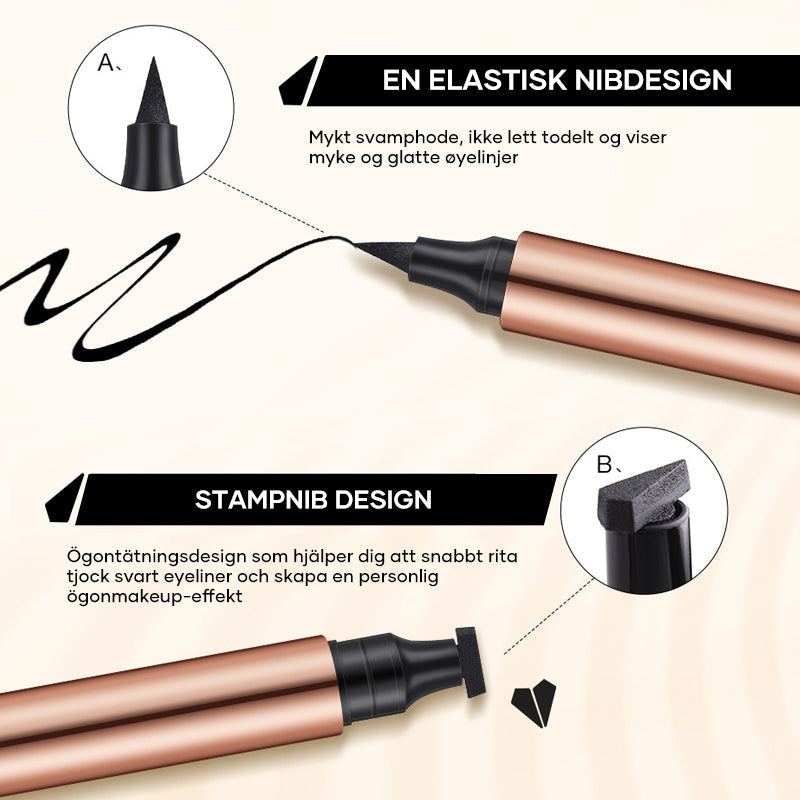 Lockande kattöga-stämpel eyeliner