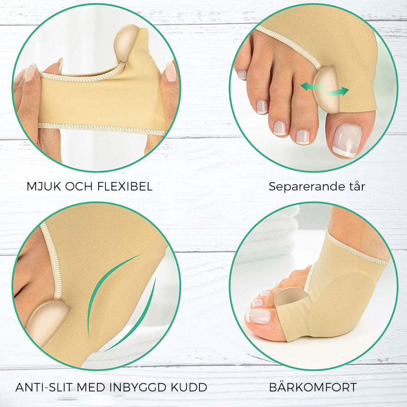 Korrigeringsstrumpor med Hallux Valgus -apparat