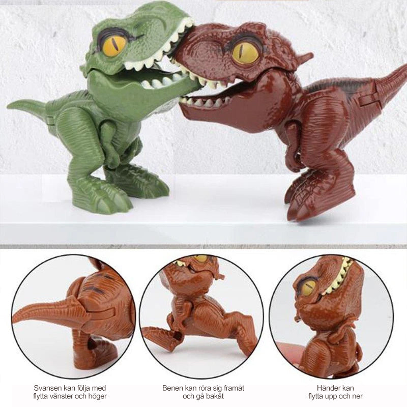 Fingerbitande dinosaurier actionfigurer