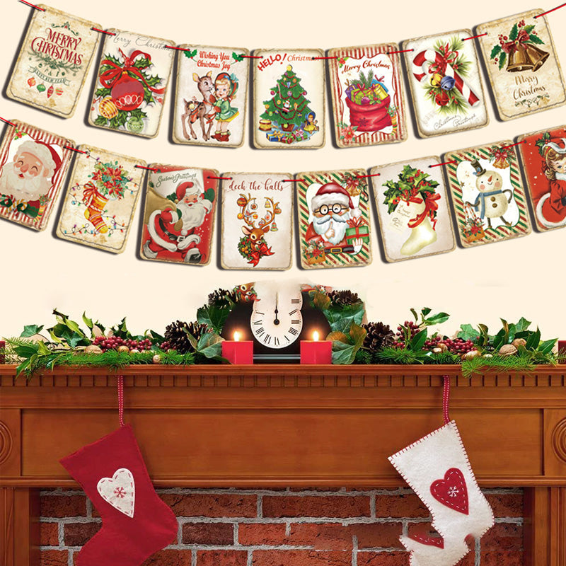 Vintage stil jul banners