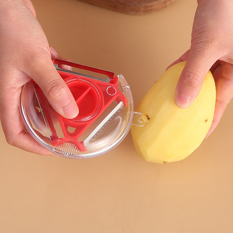 Multifunctional Rotary Peeler with 3 Blades