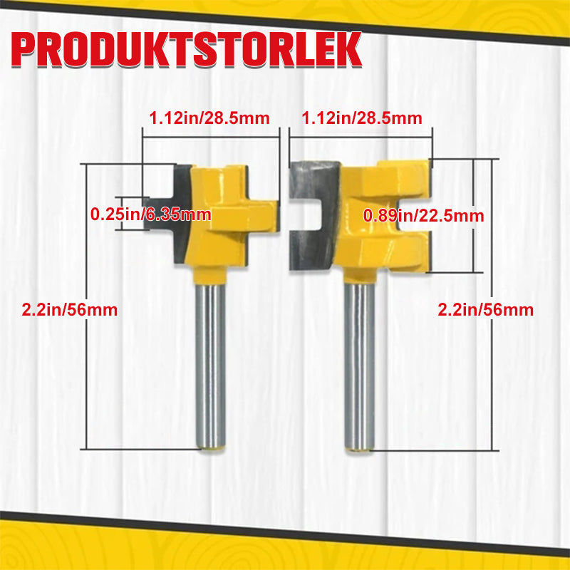 Lätt Tungspår Fogbitar (2st/set)