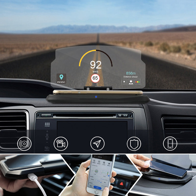 HUD Navigationsprojektor Med Trådlös Laddning