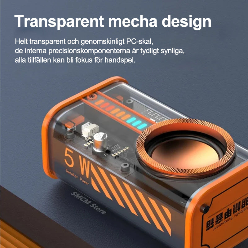 Transparent Mecha trådlös Bluetooth-högtalare