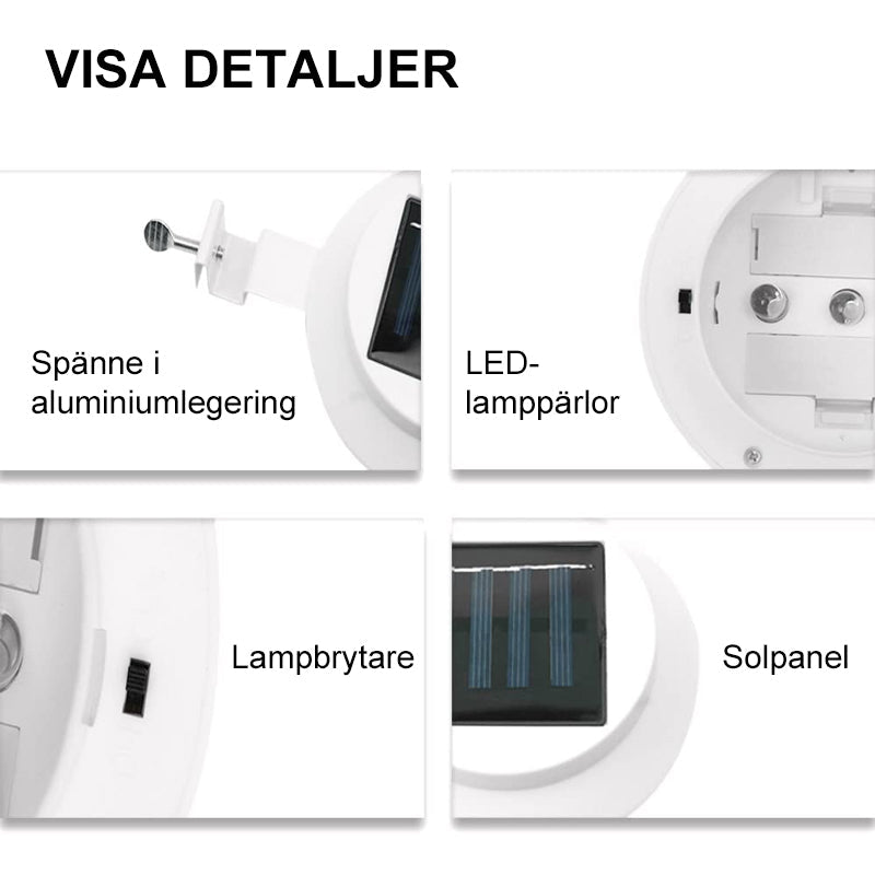 Solcellsdrivna Utomhuslampor (2PC)