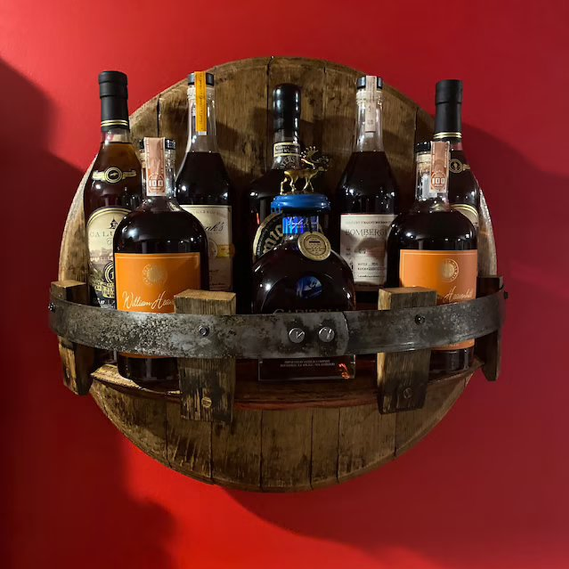 Bourbon Whiskey Barrel Shelf