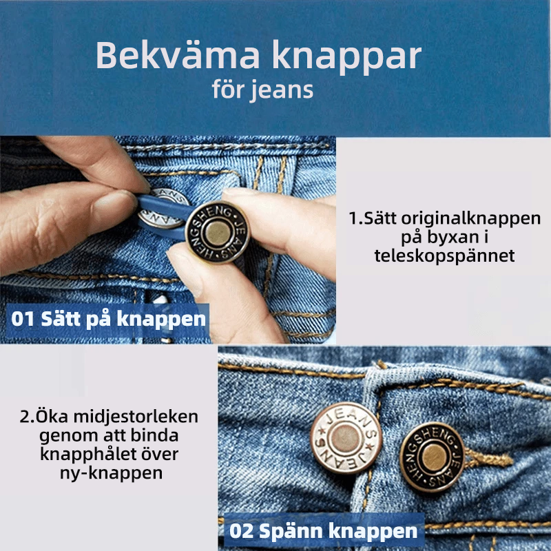 Jeans Flexiknapp - Gör midjan större