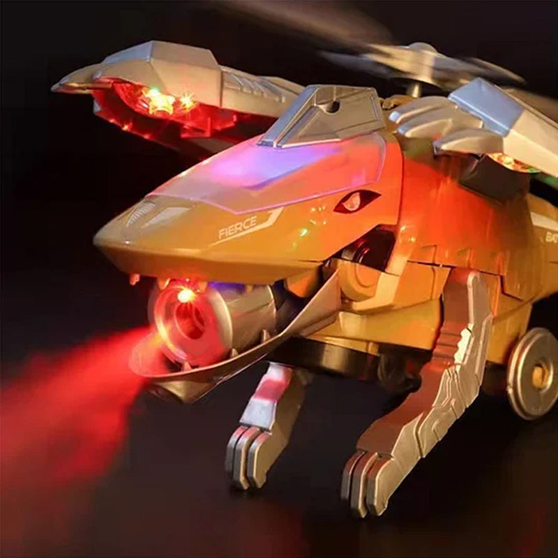 LED Transforming Dinosaur Helicopter Toy