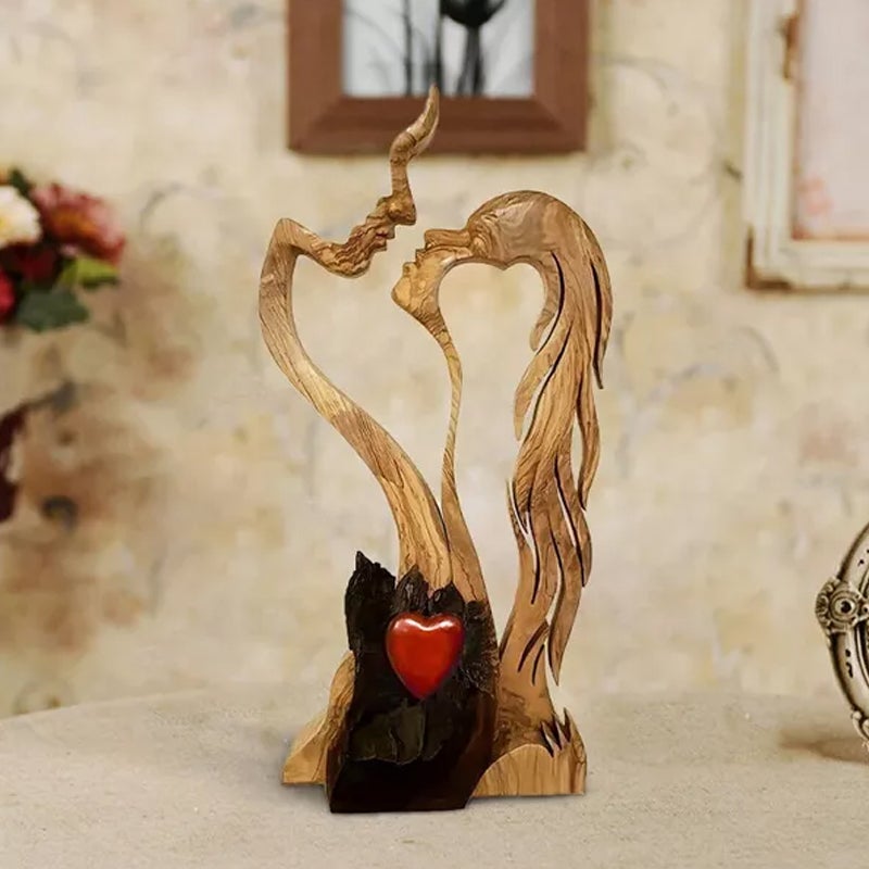 Kärleks evig dekoration av trä