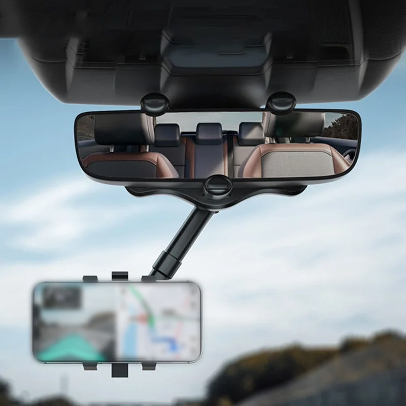 Multifunktionell 360 roterbar bilbackspegeltelefonhållare