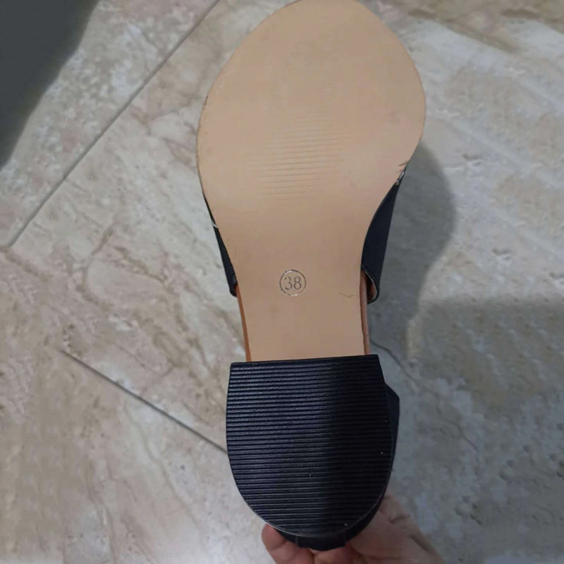 Peep-toe hög topp romersk chunky sandaler