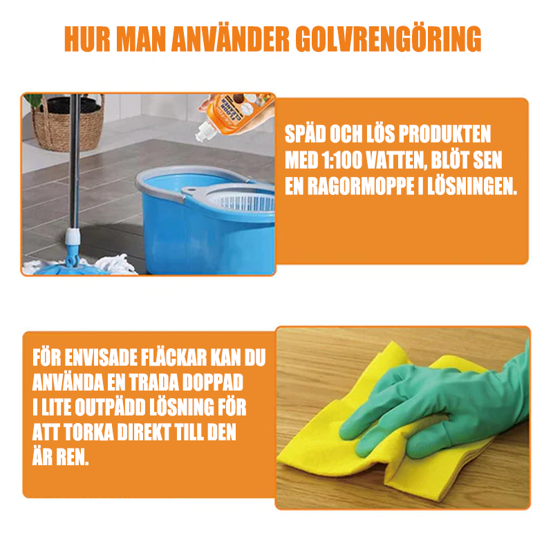 Kraftfull golvrengöring för sanering