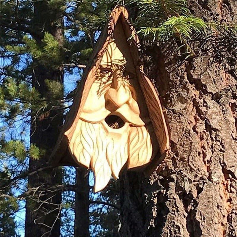 Glad ande handgjord fågelbomed