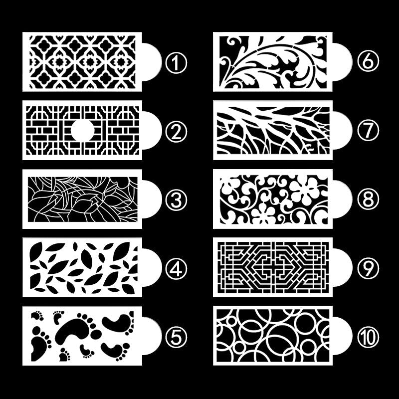 Stencil för tårtdekoration (10 ST i 1 PAKET)