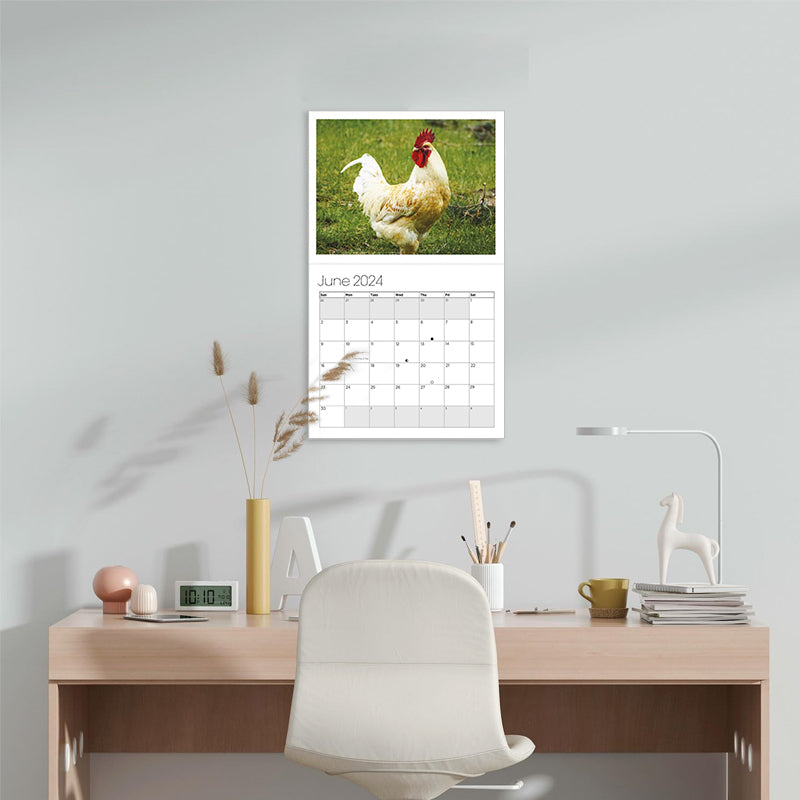 Big Cocks 2024 Väggkalender - En elegant samling av tuppfoton