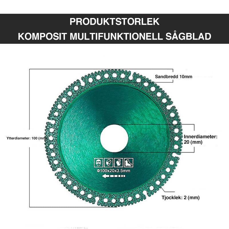 Komposit multifunktionellt skärblad