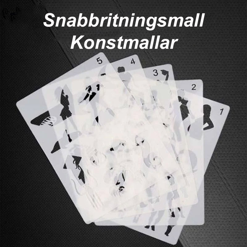 Fast Draw Mallar för Stencilkonst (12 ark /paket)