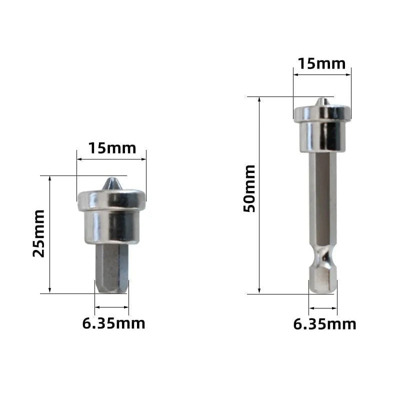 Magnetiska positionerande skruvmejselbitar (5 st)