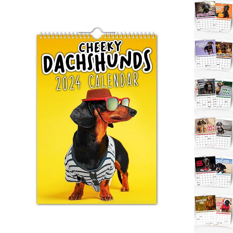 Cheeky Dachshunds - 2024 Väggkalender