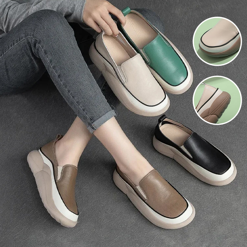 Plattformsfärgblock Loafers