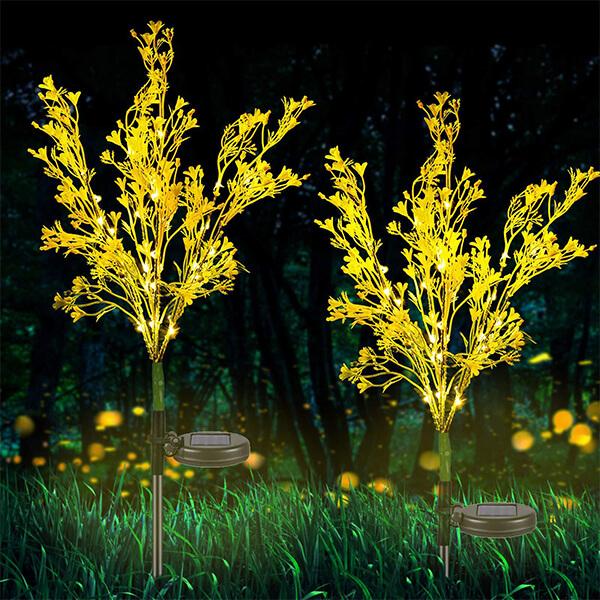 Gyllene blomma Solar-drivet ljus