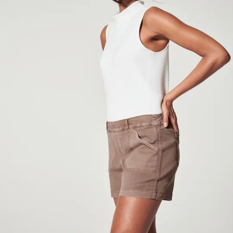 Stretchshorts för kvinnor med twill