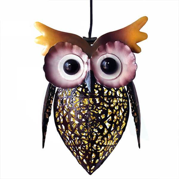 Retro Owl Solar Lantern