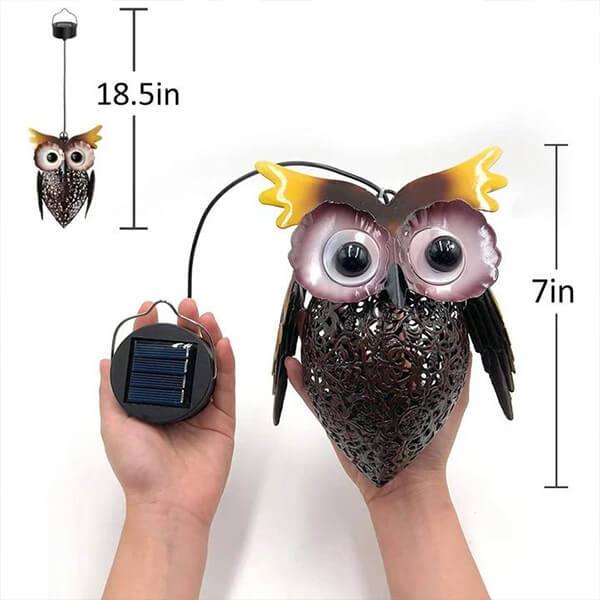 Retro Owl Solar Lantern