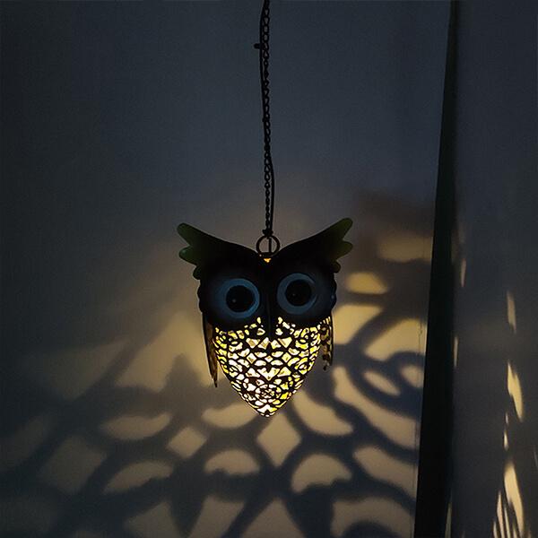 Retro Owl Solar Lantern