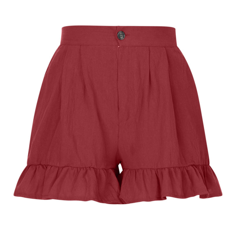 Shorts med hög midja för kvinnor