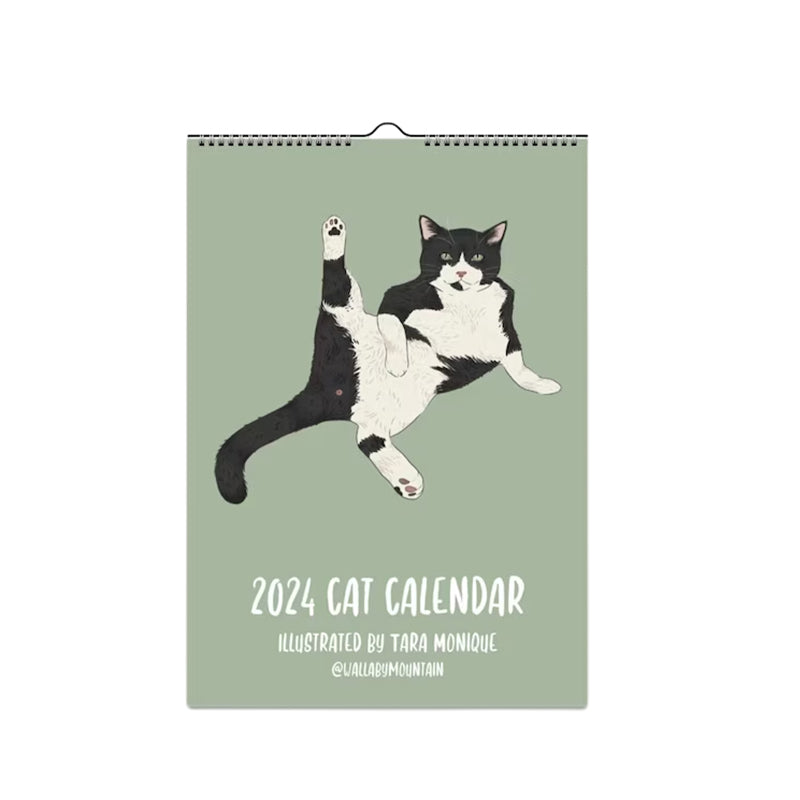 Väggkalender för katt 2024