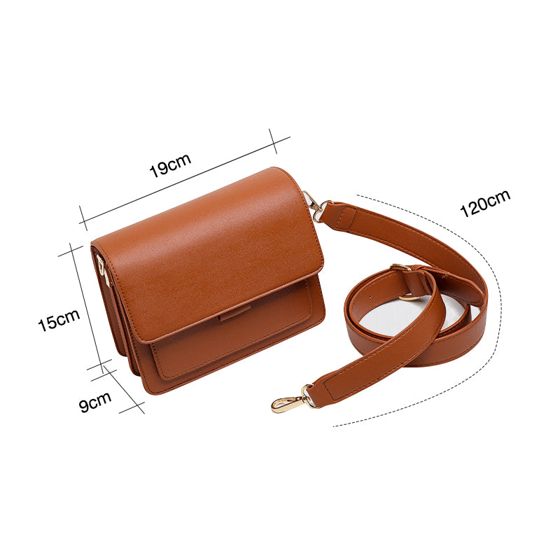 Enkel crossbody retro liten fyrkantig väska