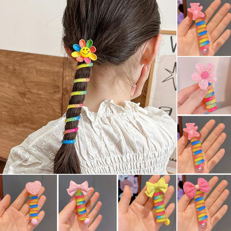 Colourful Telephone Wire Hair Bands for Kids